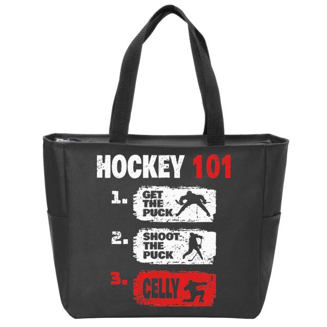 Hockey Hockey Player Funny Hockey Zip Tote Bag