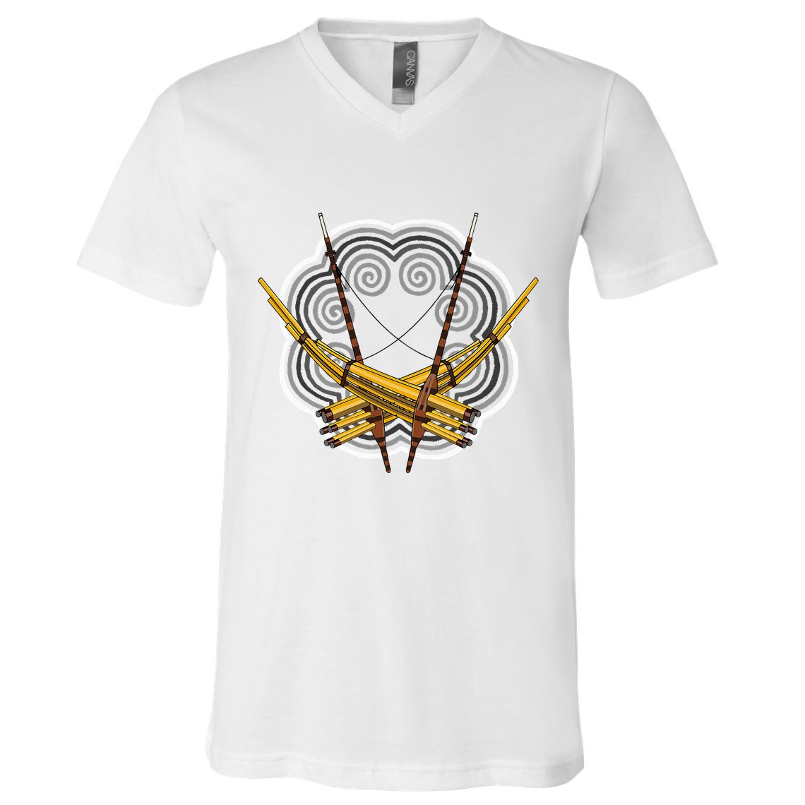 Hmong Hmoob Qeej V-Neck T-Shirt