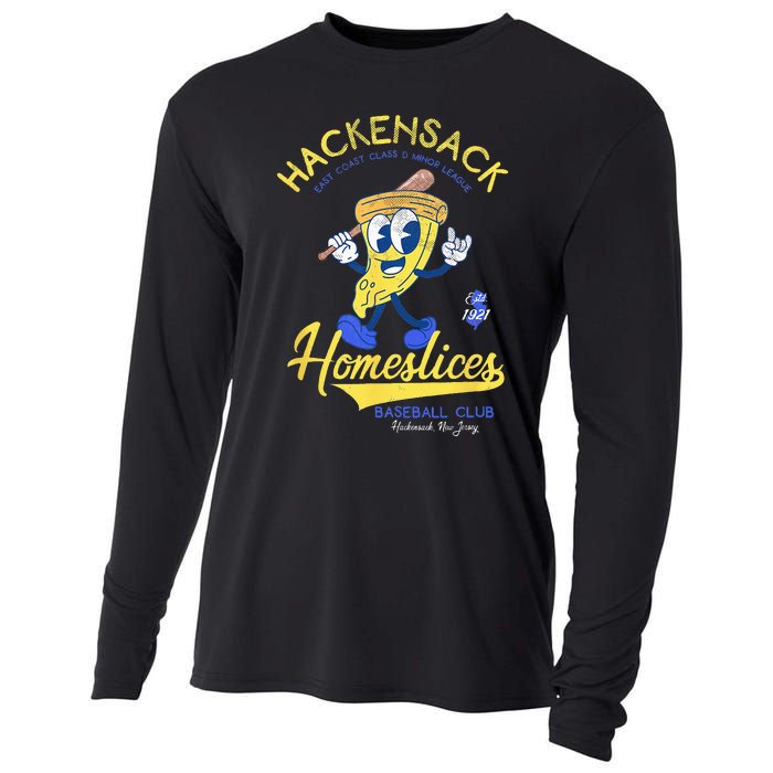 Hackensack Homeslices Retro Minor League Baseball Team Cooling Performance Long Sleeve Crew