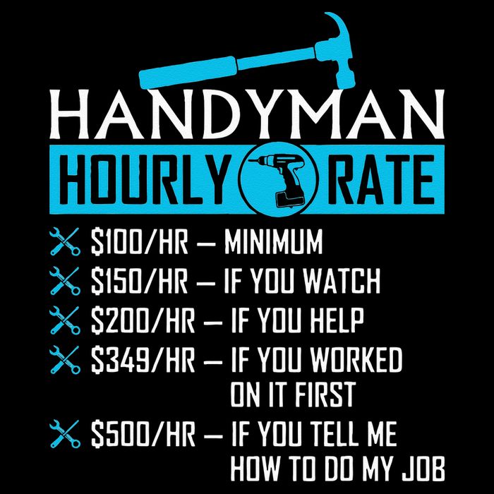 Handyman Hourly Rate Humor Carpenter Funny Handy Man City Backpack