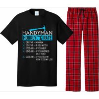 Handyman Hourly Rate Humor Carpenter Funny Handy Man Pajama Set