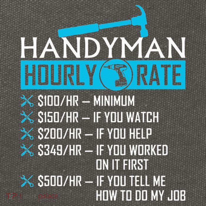 Handyman Hourly Rate Humor Carpenter Funny Handy Man Cotton Canvas Backpack