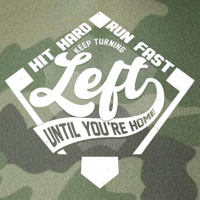 Hit Hard Run Fast Keep Turning Left Until Youre Home Baseball Legacy Tie Dye Trucker Hat