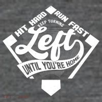 Hit Hard Run Fast Keep Turning Left Until Youre Home Baseball Women's V-Neck T-Shirt