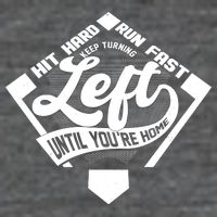 Hit Hard Run Fast Keep Turning Left Until Youre Home Baseball Wool Snapback Cap