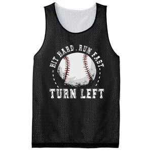 Hit Hard Run Fast Turn Left Baseball Player Mesh Reversible Basketball Jersey Tank