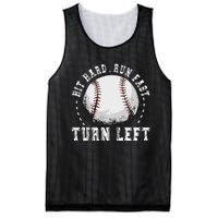 Hit Hard Run Fast Turn Left Baseball Player Mesh Reversible Basketball Jersey Tank