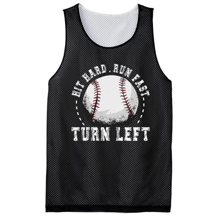 Hit Hard Run Fast Turn Left Baseball Player Mesh Reversible Basketball Jersey Tank