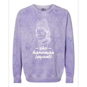 Hindu Hanu Religious Vanara Jai Meditation Buddhism India Gift Colorblast Crewneck Sweatshirt