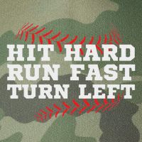 Hit Hard Run Fast Turn Left Funny Baseball Player & Fan Legacy Tie Dye Trucker Hat