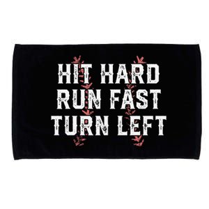 Hit Hard Run Fast Turn Left Baseball Player fans Microfiber Hand Towel