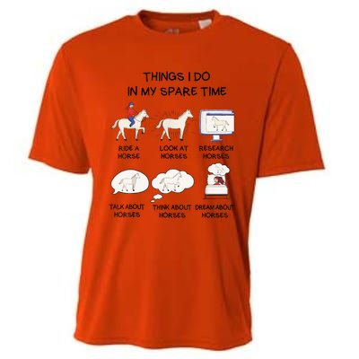 Horse Horse Riding Cooling Performance Crew T-Shirt