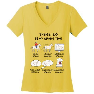 Horse Horse Riding Women's V-Neck T-Shirt