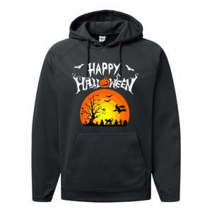 Happy Halloween Retro Performance Fleece Hoodie