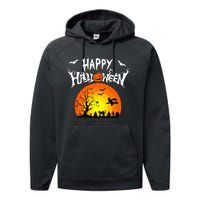 Happy Halloween Retro Performance Fleece Hoodie