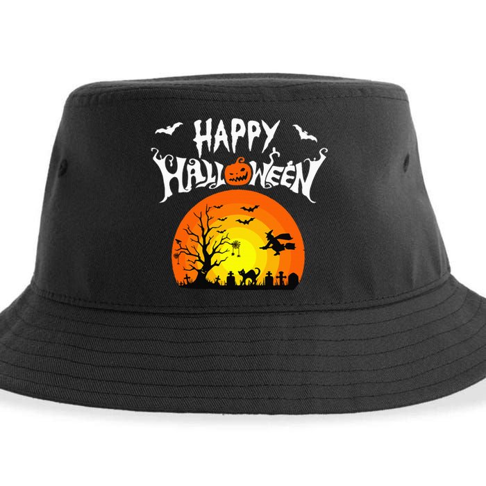 Happy Halloween Retro Sustainable Bucket Hat