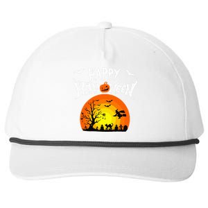 Happy Halloween Retro Snapback Five-Panel Rope Hat