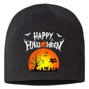 Happy Halloween Retro Sustainable Beanie