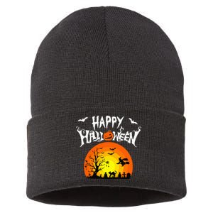 Happy Halloween Retro Sustainable Knit Beanie