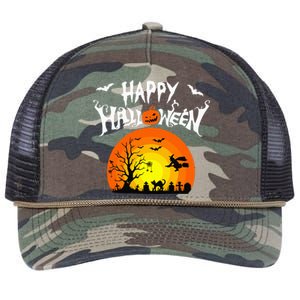 Happy Halloween Retro Retro Rope Trucker Hat Cap