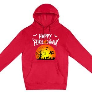 Happy Halloween Retro Premium Pullover Hoodie