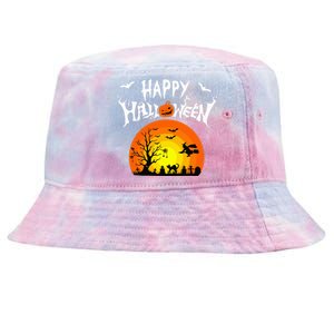 Happy Halloween Retro Tie-Dyed Bucket Hat