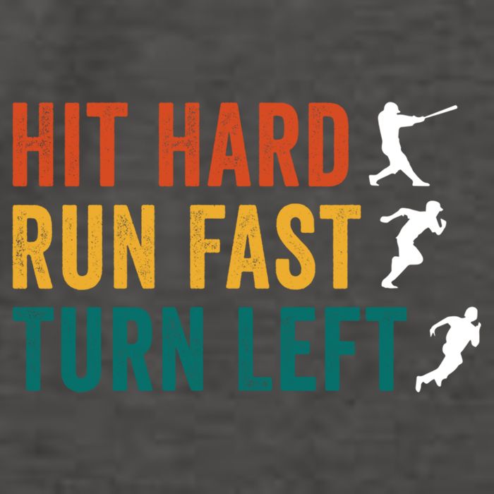 Hit Hard Run Fast Turn Left Funny Baseball Player And Fan Cool Gift Vector Backpack