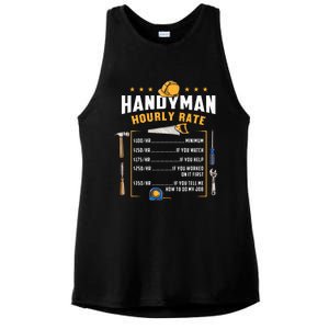 Handyman Hourly Rate Ladies PosiCharge Tri-Blend Wicking Tank