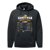 Handyman Hourly Rate Performance Fleece Hoodie