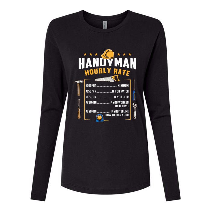 Handyman Hourly Rate Womens Cotton Relaxed Long Sleeve T-Shirt