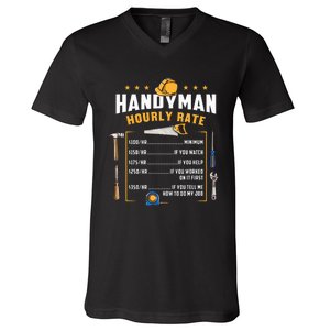 Handyman Hourly Rate V-Neck T-Shirt