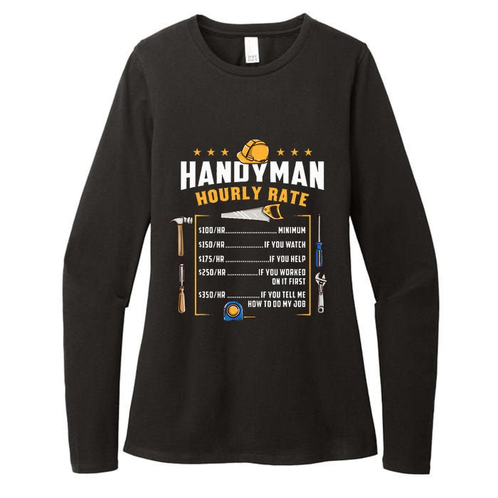 Handyman Hourly Rate Womens CVC Long Sleeve Shirt