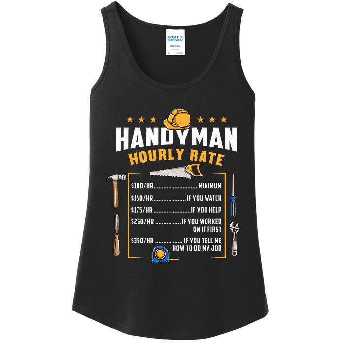 Handyman Hourly Rate Ladies Essential Tank