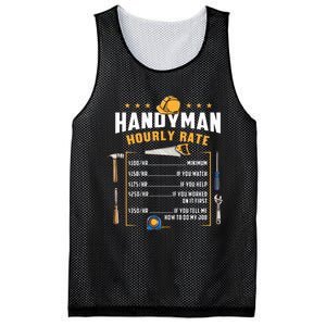 Handyman Hourly Rate Mesh Reversible Basketball Jersey Tank