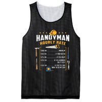 Handyman Hourly Rate Mesh Reversible Basketball Jersey Tank