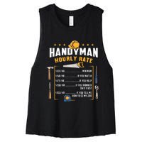 Handyman Hourly Rate Women's Racerback Cropped Tank