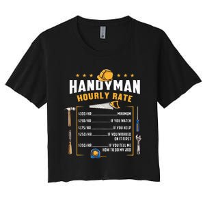 Handyman Hourly Rate Women's Crop Top Tee