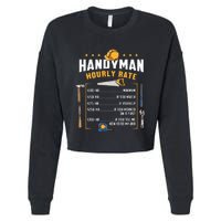 Handyman Hourly Rate Cropped Pullover Crew