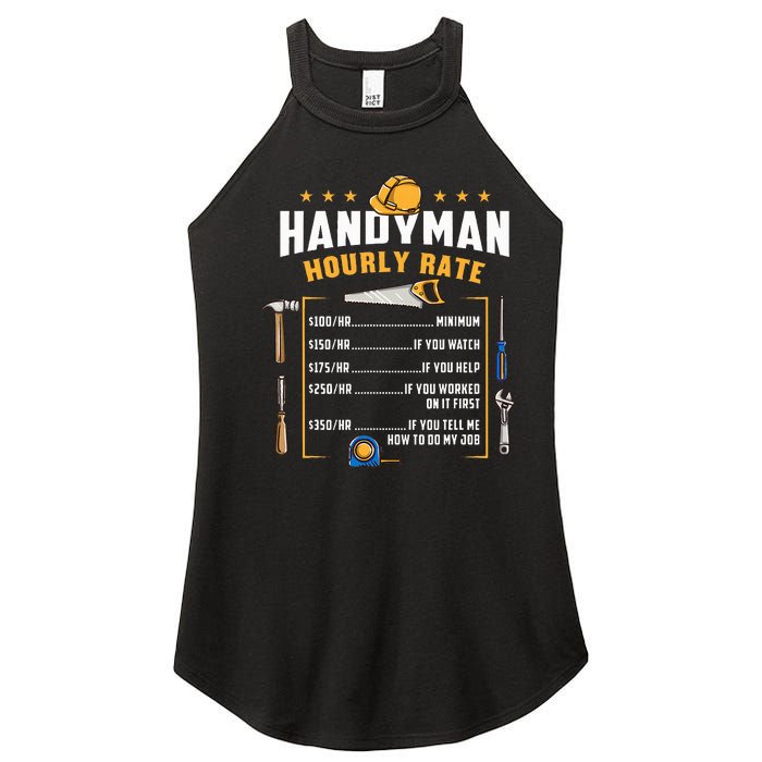 Handyman Hourly Rate Women's Perfect Tri Rocker Tank