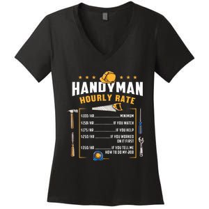 Handyman Hourly Rate Women's V-Neck T-Shirt