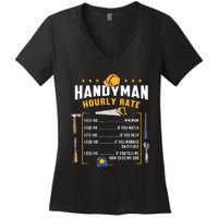 Handyman Hourly Rate Women's V-Neck T-Shirt