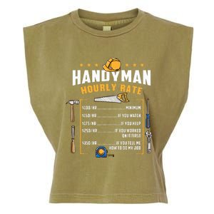 Handyman Hourly Rate Garment-Dyed Women's Muscle Tee