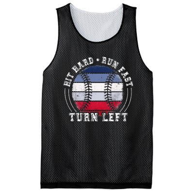 Hit Hard Run Fast Turn Left Baseball Player Mesh Reversible Basketball Jersey Tank