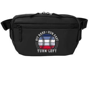 Hit Hard Run Fast Turn Left Baseball Player Crossbody Pack