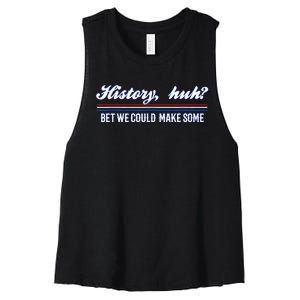 History Huh | Red White And Royal Blue Women's Racerback Cropped Tank