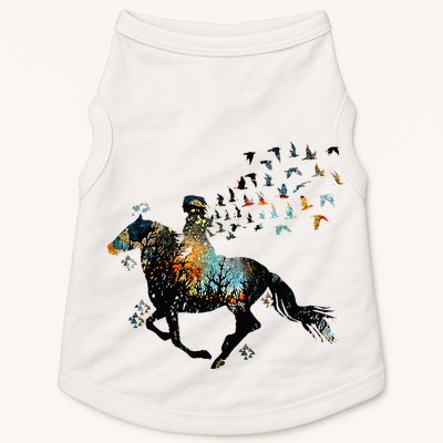 Horse Horseback Riding Life Nature Bird Horse Girls Women Doggie Tank