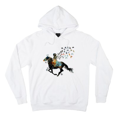 Horse Horseback Riding Life Nature Bird Horse Girls Women Hoodie