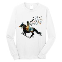 Horse Horseback Riding Life Nature Bird Horse Girls Women Long Sleeve Shirt