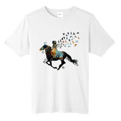 Horse Horseback Riding Life Nature Bird Horse Girls Women Tall Fusion ChromaSoft Performance T-Shirt