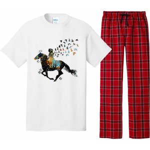 Horse Horseback Riding Life Nature Bird Horse Girls Women Pajama Set